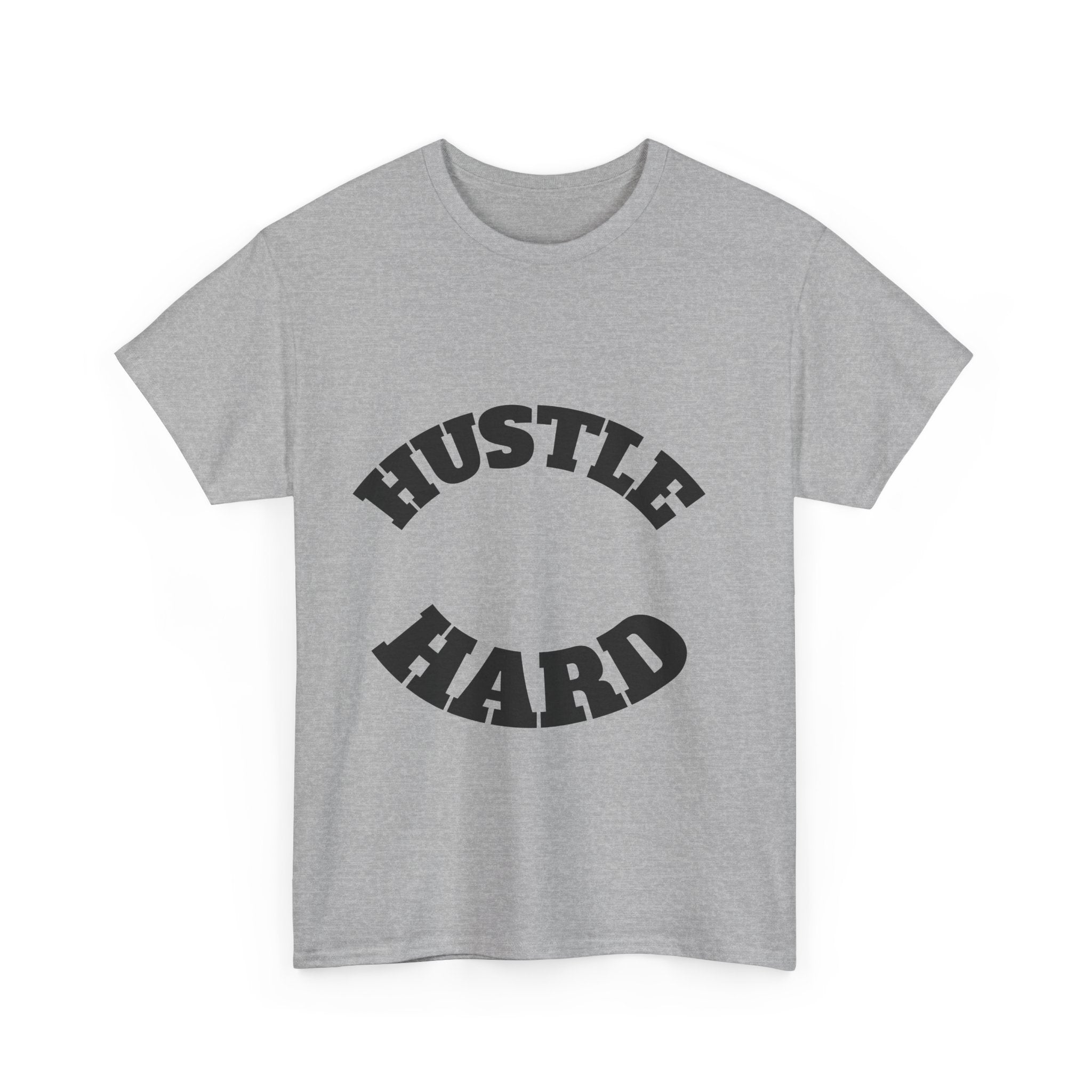 Hustle Hard Unisex Heavy Cotton Tee, Motivational Shirt, Gift for Entrepreneurs, Workout Apparel, Casual Style